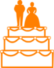 Orange Wedding Cake Clip Art