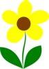 Yellow Flower Stem Clip Art
