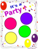 Party Stamp Collection Page Clip Art