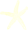 Single Starfish Yellow Clip Art