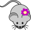 Rat With Flower Clip Art