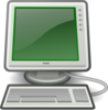 Computer With Green Screen Clip Art