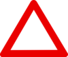Red & White Triangle Sign Clip Art