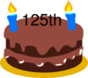 Birthday Cake 125th Clip Art