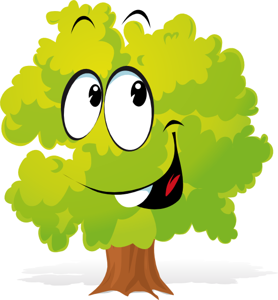 Happy Cartoon Tree Clip Art at Clker.com - vector clip art online