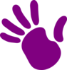 Purple Hand Clip Art
