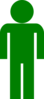 Dark Green Man Symbol Clip Art