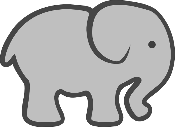 Grey Elephant Mom & Baby Clip Art at Clker.com - vector clip art online,  royalty free & public domain