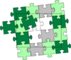 Puzzle Invitation Green Clip Art