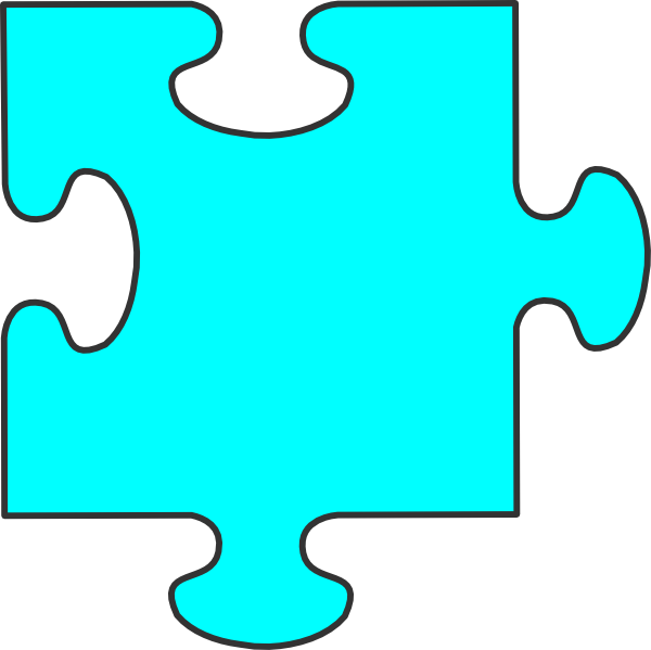 Blue Puzzle Piece Clip Art at Clker.com - vector clip art online, royalty  free & public domain
