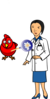 Doctor And Hen With Egg Clip Art