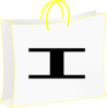 White Bag For Shopping. Bolsa Blanca De Compras. Clip Art