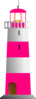 Pink And White Lighthouse Clip Art