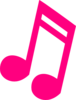 Hot Pink Music Note Clip Art