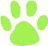 Green Pet Footprint Clip Art