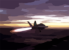 The Afterburners Of An F/a-18f Super Hornet Light The Sky Clip Art