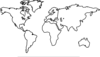 World Map Continents Clip Art