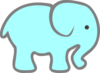 Blue Baby Elephant Clip Art