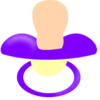 Purple Pacifier Clip Art