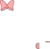 New Pink Bow Black Trim Clip Art