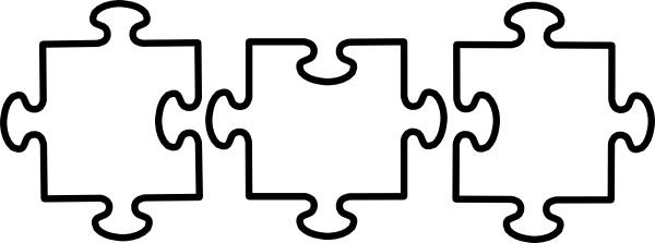 Black And White Jigsaw Clip Art at Clker.com - vector clip art online,  royalty free & public domain