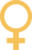 Gold Female Symbol 1 Clip Art