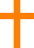 Orange Cross Faith  Clip Art