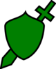 Green Sword And Shield Clip Art