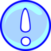 Exclamation Point In Blue Clip Art