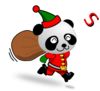 Panda Santa Clip Art