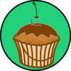 Chocoalte Frosting Cupcake Clip Art