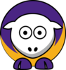 Sheep La Lakers Team Colors Clip Art