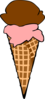 Ice Cream Cone 2 Scoop Clip Art