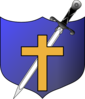 Cross Sword And Shield No Letters Clip Art