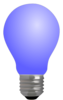 Light Bulb Full-blue W/o Fillament Clip Art