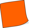 Orange Sticky Note Clip Art
