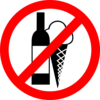 Sign No Drinks, No Ice Cream Clip Art