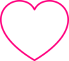 Gray Heart With Pink Outline Clip Art