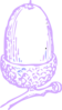 Purple Outlined Acorn Clip Art