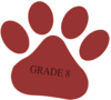 Pomegranate Paw / Dark-grey  Grade 8  Clip Art