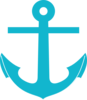 Teal Anchor Clip Art