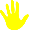 Hand Yellow Left Clip Art