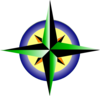 Compass Refreshing Green Blue With Yellow Clip Art