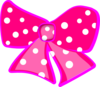 Pink Polka Dot Bow Clip Art
