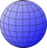 Big Blue Wire Globe Clip Art