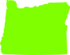Oregon State Lime Green  Clip Art