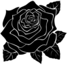 Uncoloured Rose Clip Art