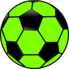 Green And Black Soccer Ball Clip Art