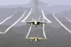 F/a-18a Hornets Ly Over The Western Pacific Ocean During Flight Operations. Clip Art