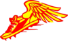 Winged Foot, Red And Yellow Clip Art